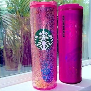 New Starbucks 16 oz Bubble & Palm Tumblers